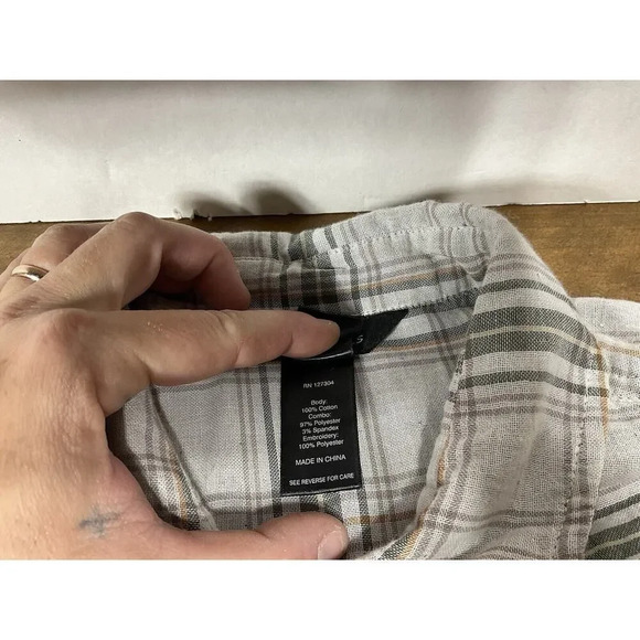 Ali Miles XL Tunic Top Flannel Gray Embroidered Back - Picture 4 of 11